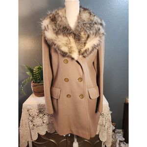 Vintage Natalie Green Mid Century Wool Blend Womens Coat